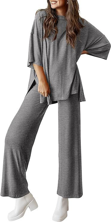 Loose T Side Pocket Sleepwear Set
