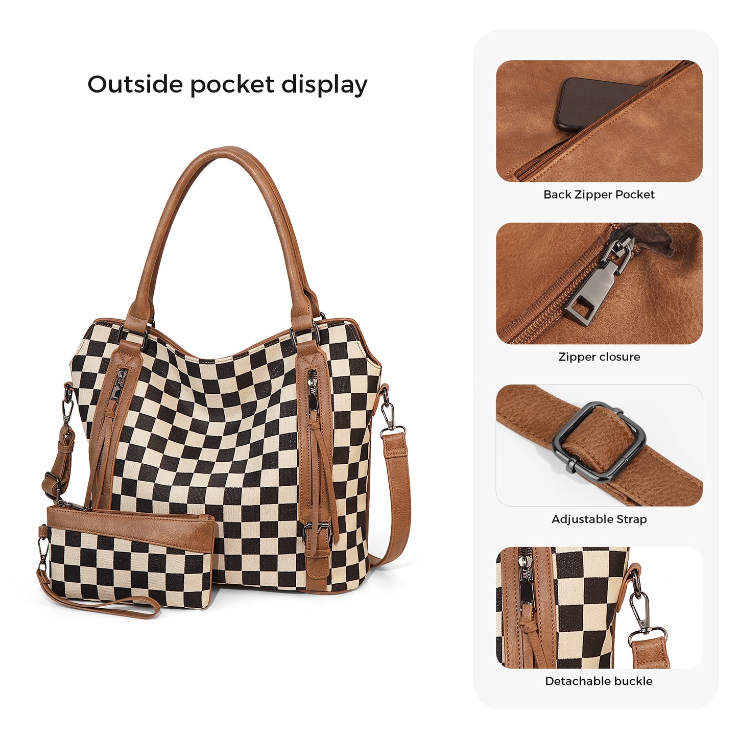 Pre-order Checkmate Tote Wristlet set