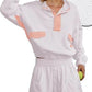 Contrast Color Stitching Long-sleeved Top and Shorts Set(moq2）
