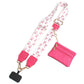 Phone Sling Shouder Strap with Coin Purse-Bow Print