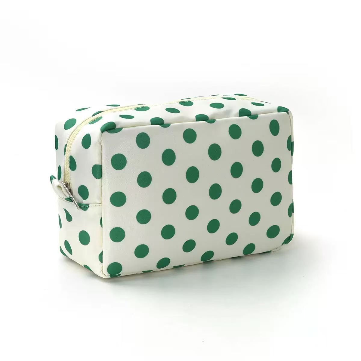 Custom Polka-Dot Color-Block Makeup Bag
