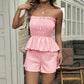 Ruffle Hem Shorts Set