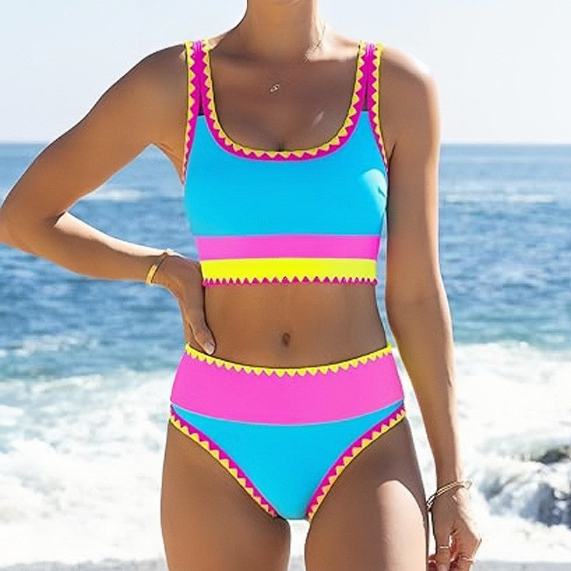 Neon Wave Swim Set