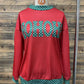 Polka Dot Contrast Trim Oversized Sweatshirt