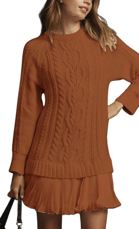 Women's Cable Knit Sweater Dress