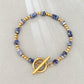 Dainty Gemstone & Gold Bead Bracelet