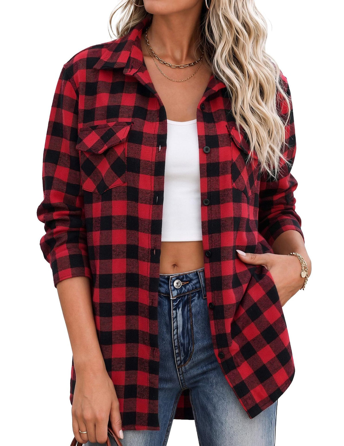 Long Sleeve Plaid Shirt