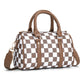 Checkered Boston Bag