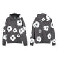 Foaming Printed Loose Hoodie