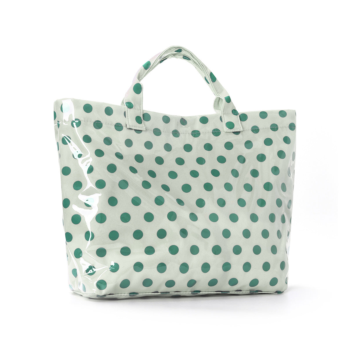 Polka Dot Durable Waterproof PVC Tote Bag