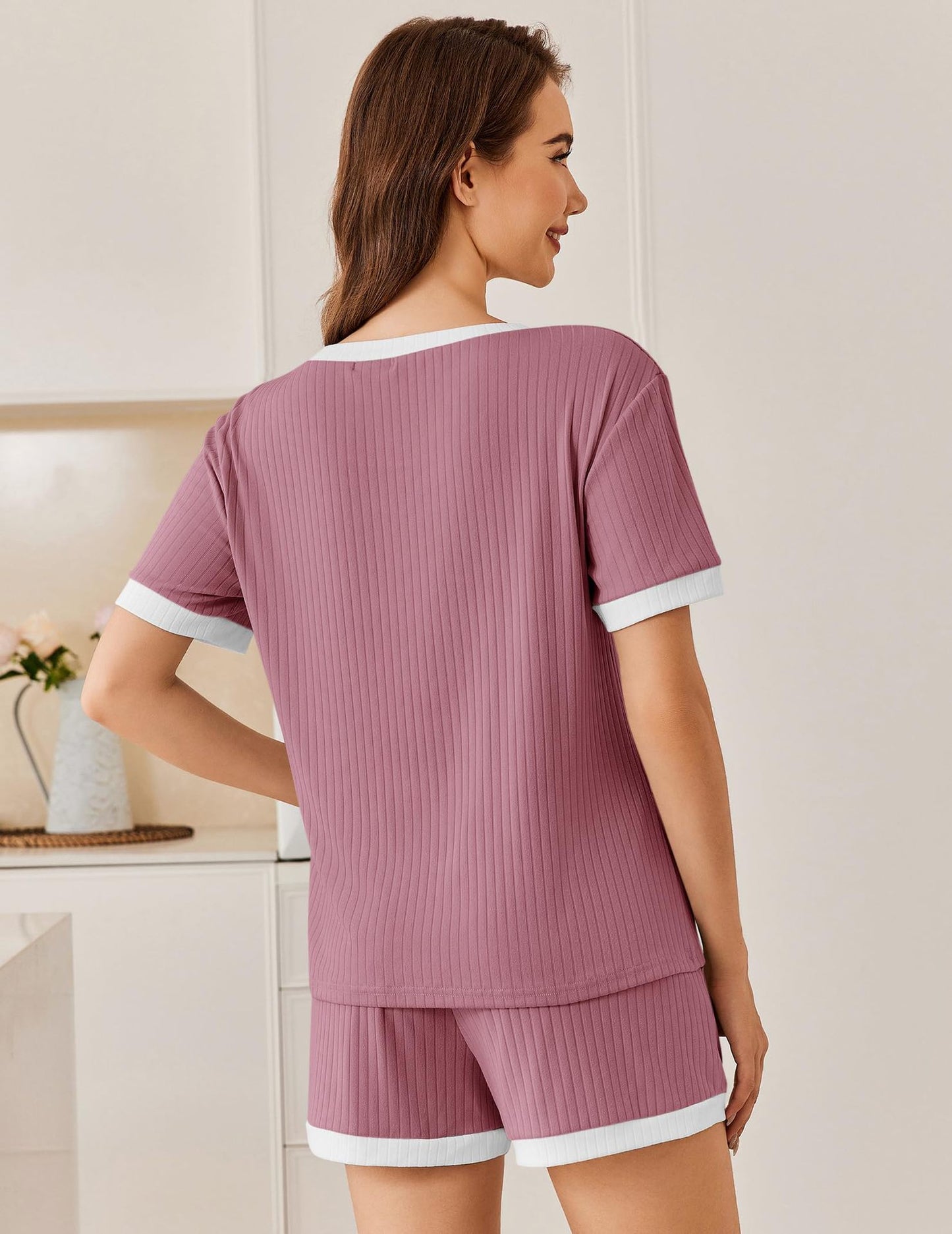 Cozy Ribbed Contrast Lounge Set