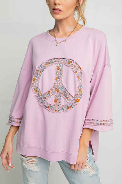 Floral Patchwork Crewneck Sweatshirt!