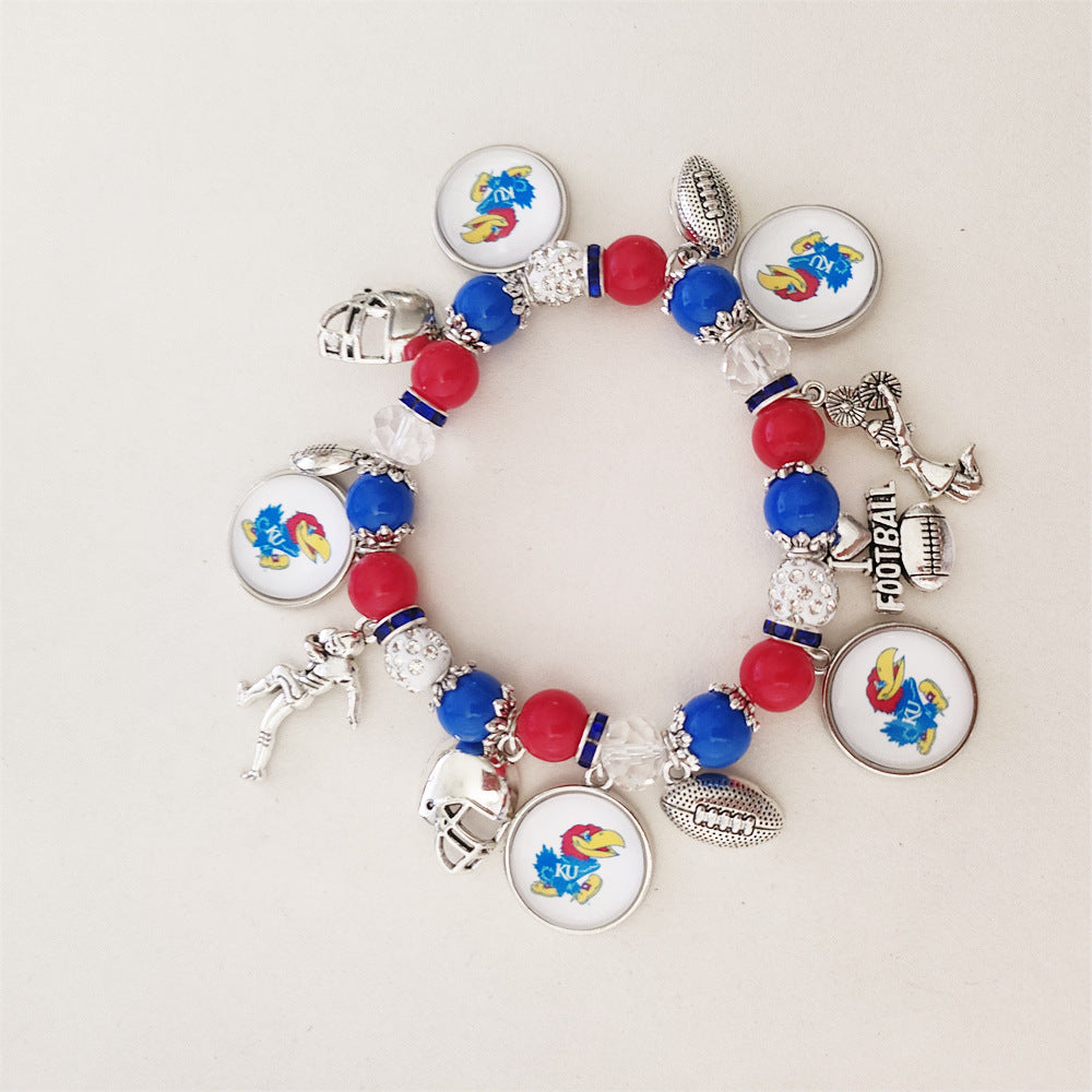Game Day Team Charm Bead Bracelet Collection