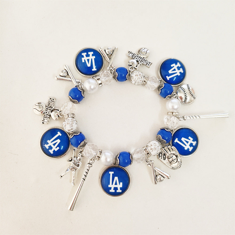 Game Day Team Charm Bead Bracelet Collection