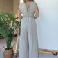 V Neck Sleeveless Jumpsuit