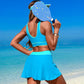 Scoop Neck Top and Skort Swim Set