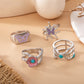 Ring Vintage Spider Web Flower Butterfly Ring