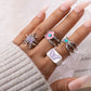 Ring Vintage Spider Web Flower Butterfly Ring