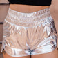 High Waist Elastic Waist Shorts