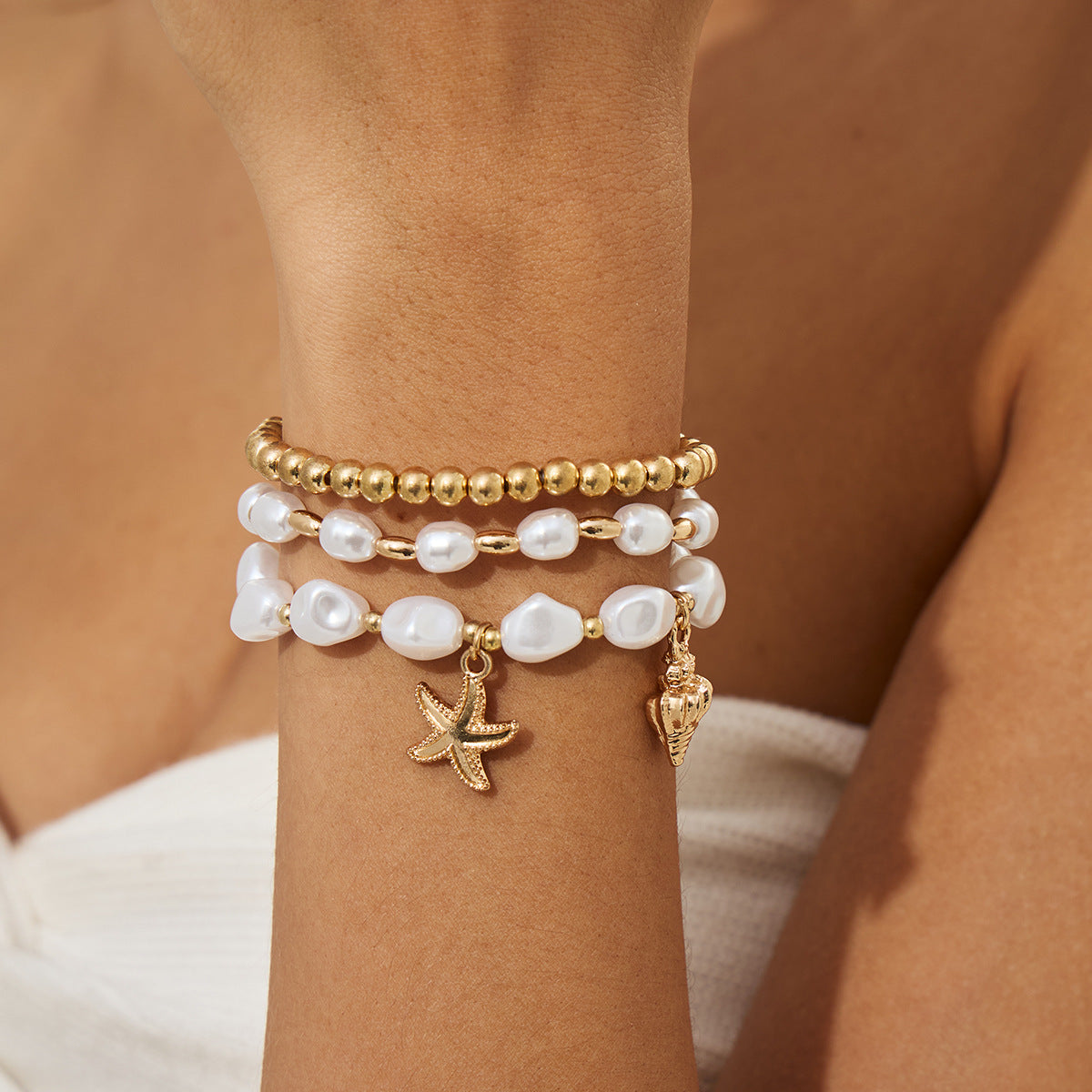 Gold Bracelet Stacks