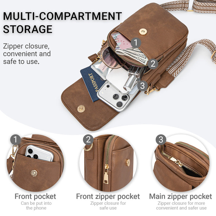 Vegan Leather Cell Phone Bags Wallet Purses