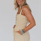 New Solid Color Minimalist Short Straight Leg Jumpsuit