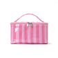 Candy Stripe PVC Cosmetic Bag