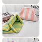Striped Plush Kiss Lock Clutch Bag