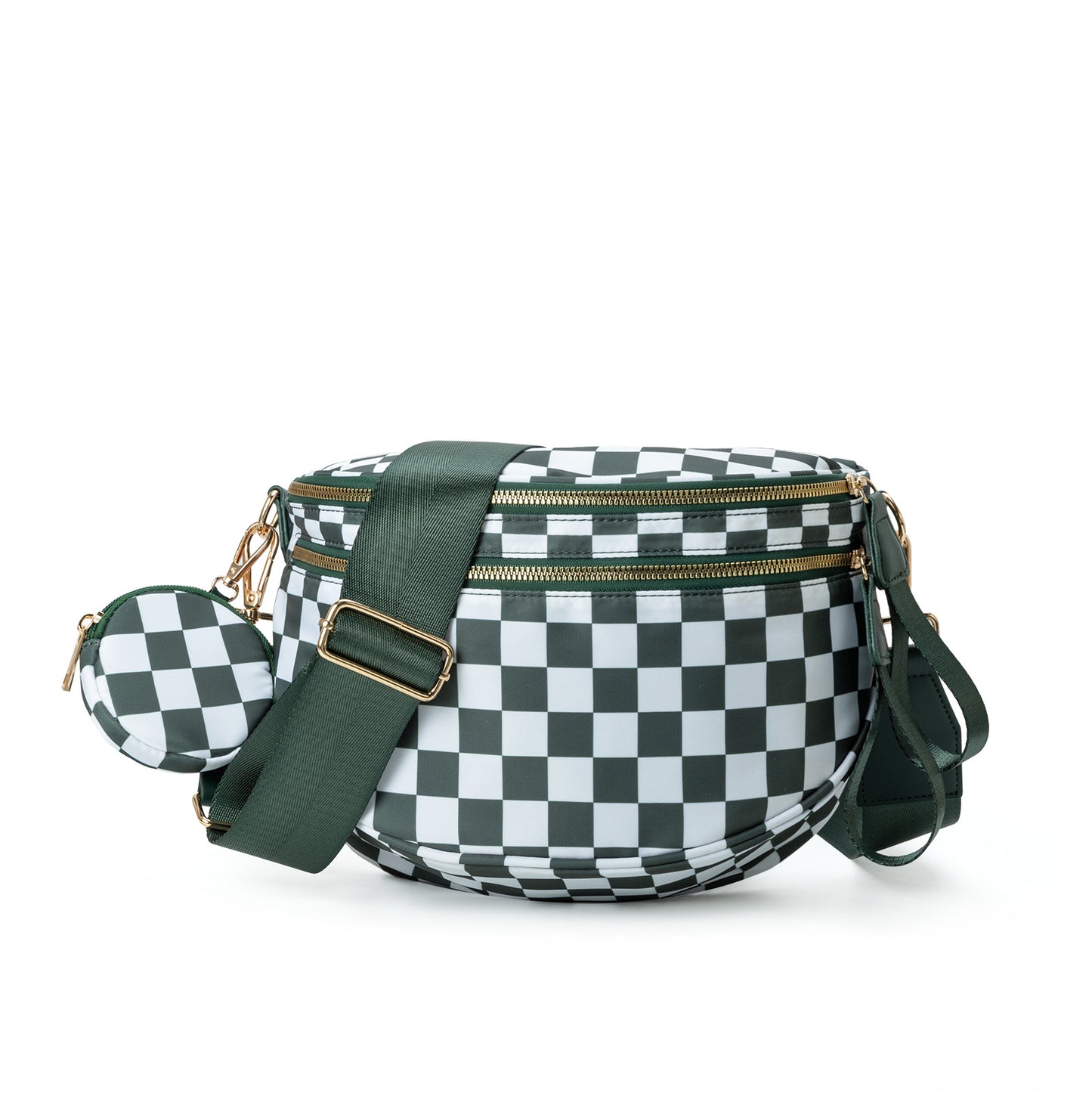 Nylon Crossbody Bags Bum Bag with Detachable Coin Pouch