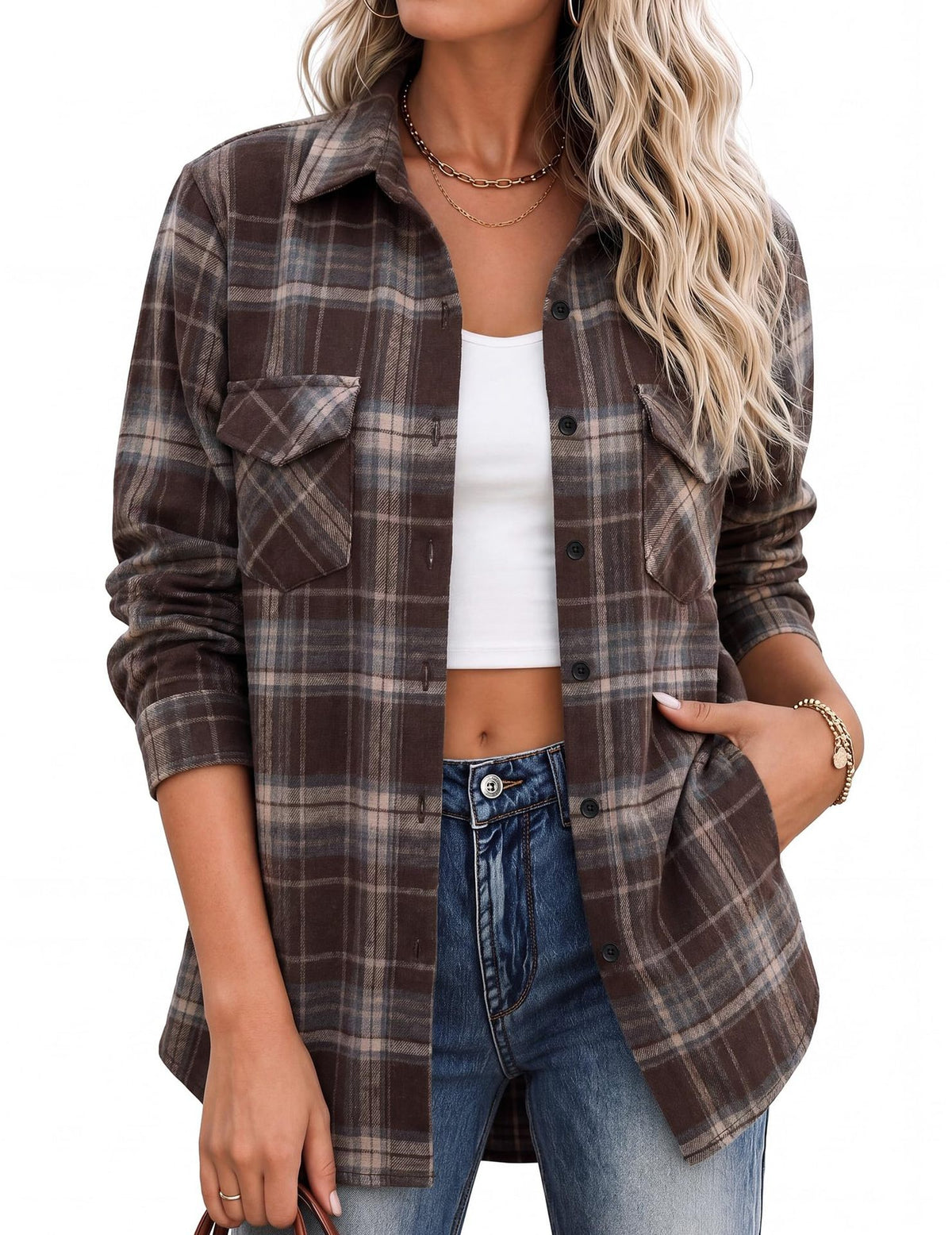 Long Sleeve Plaid Shirt