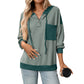 Contrast Color Twisted Strip Hoodie