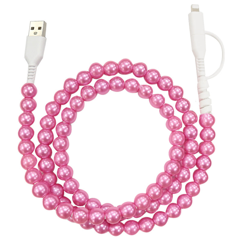Beaded Data Line Mobile Charging Cable