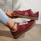 Patched Lace-up Sneakers