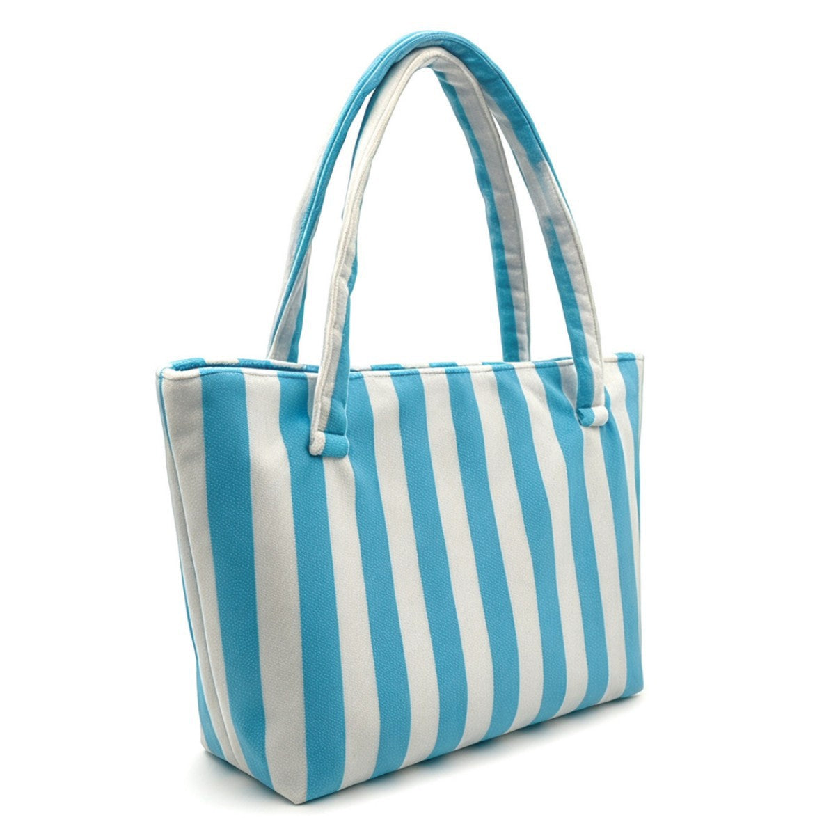 Terry Cloth Beach Tote Bag Large Toweling Handbag for Summer Vacation