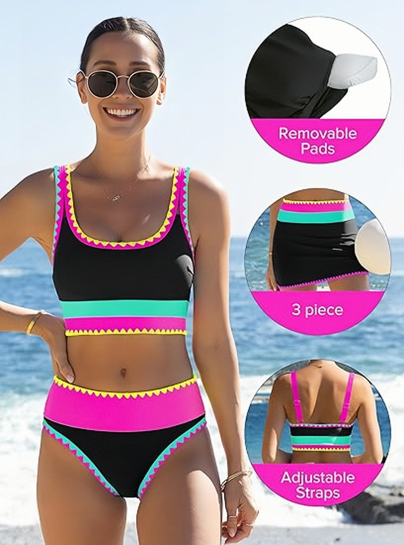 Neon Wave Swim Set