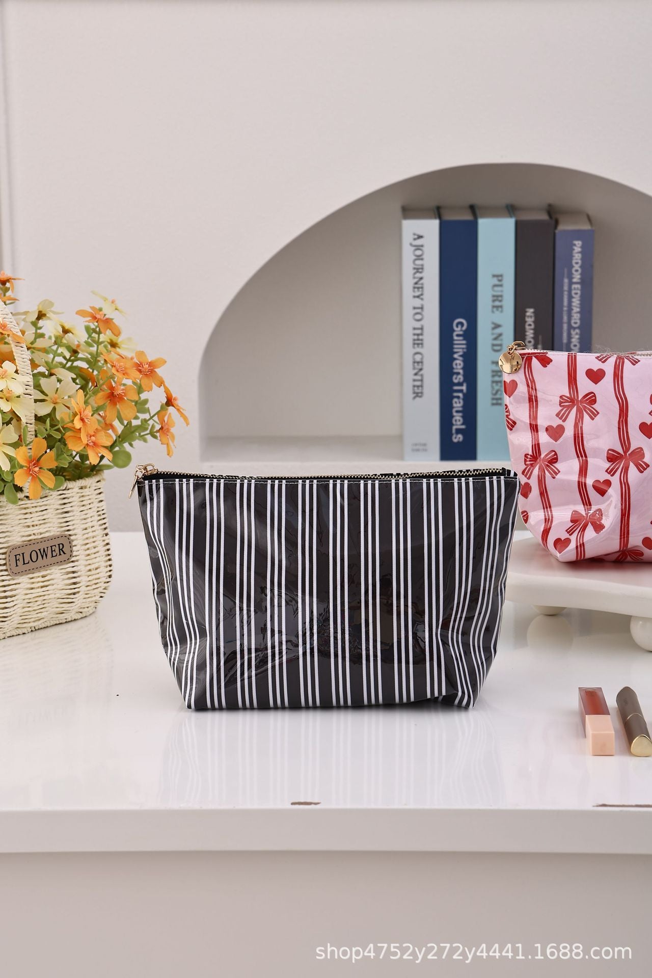Chic Patterned Cosmetic & Travel Pouch