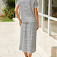 Maritime Stripe Polo and Maxi Skirt Co-Ord Set