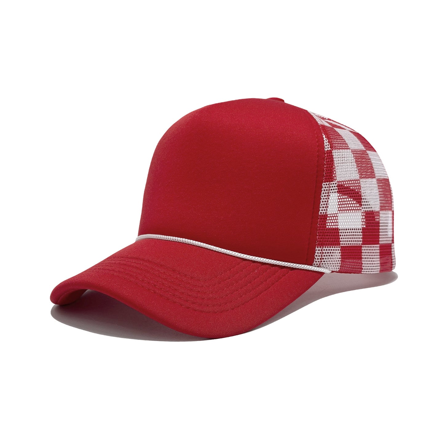 Checkered Foam Trucker Hat Blank