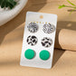 Leopard print acrylic earrings heart earring set(moq3）