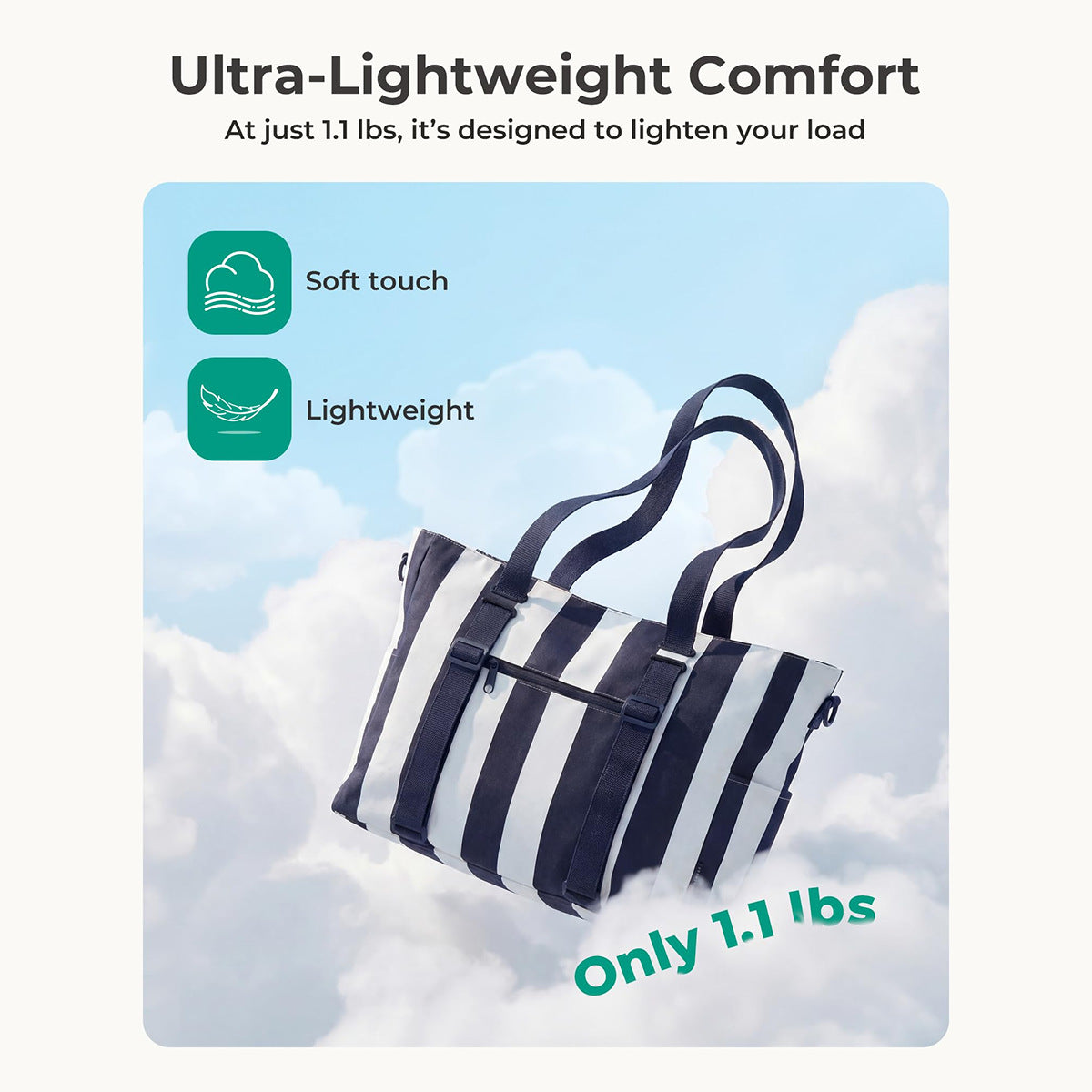 Nautical Multi-Pocket Large Capacity Beach Tote