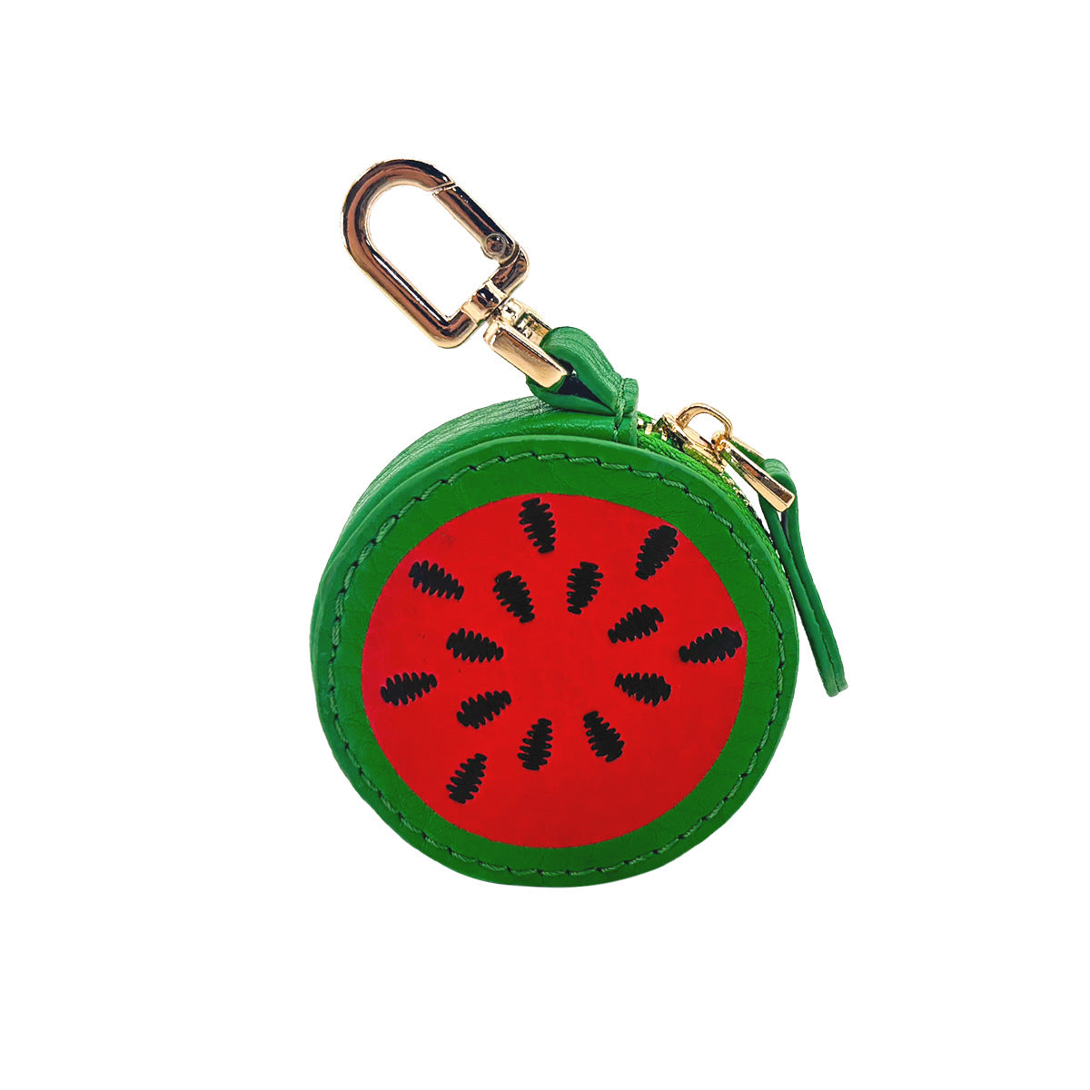 Fruit-Shaped Mini Coin Purse Keychain - Portable PU Leather Wallet & Bag Charm