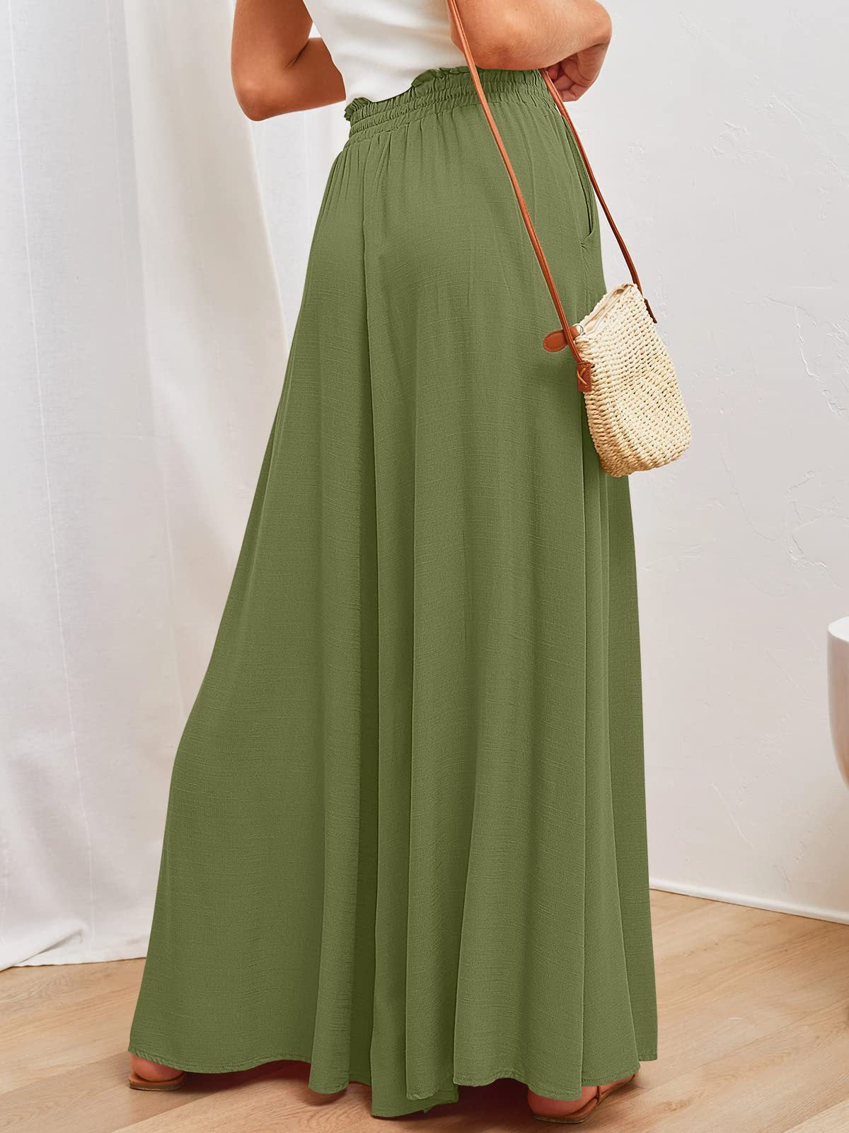 Wide Leg High Waist Trousers