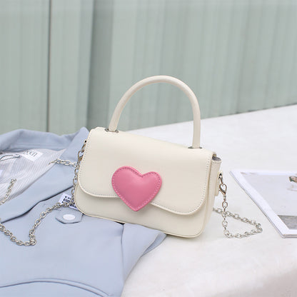 Vegan Leather Heart Clutch Heart-shaped Bag