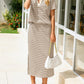 Maritime Stripe Polo and Maxi Skirt Co-Ord Set
