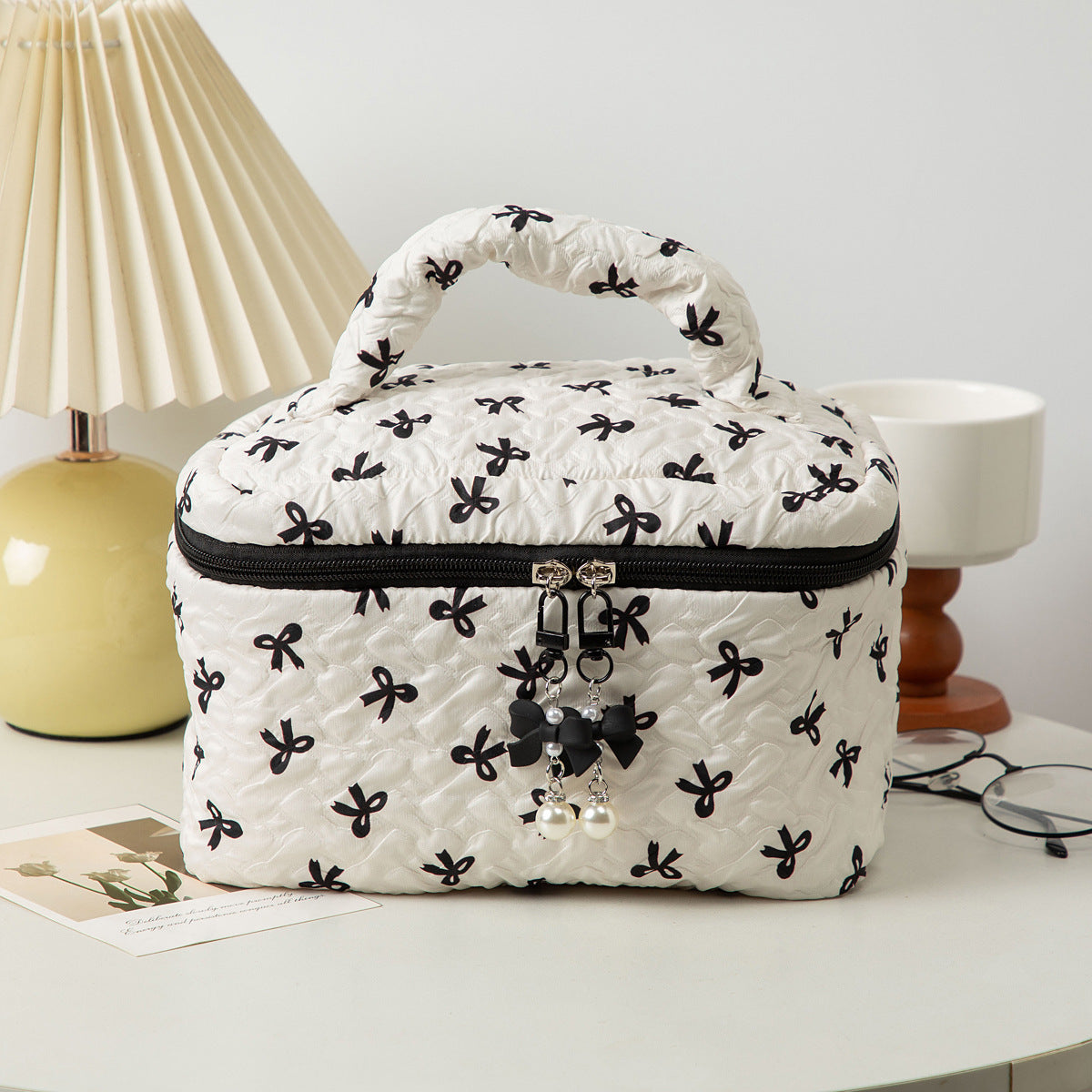 Y2K Quilted Puffy Makeup Bag