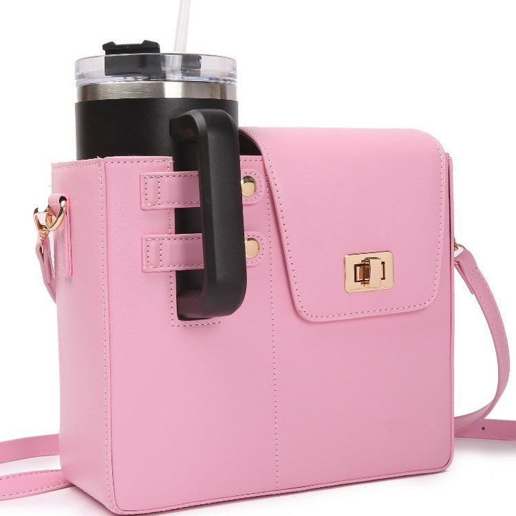 On the Go Cup Holder Purse Crossbody  Bag