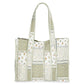 Large Capacity Ruffle Trim Quilted Puffer Tote