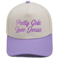 Embroidered Pretty Girls Love Jesus Baseball Cap
