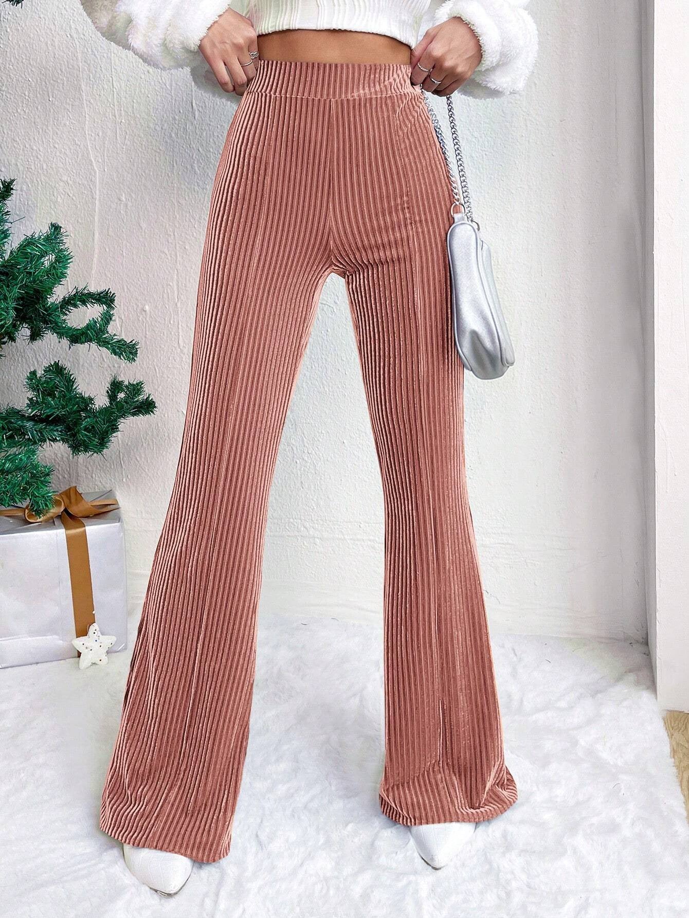 High Waisted Corduroy Flared Pants