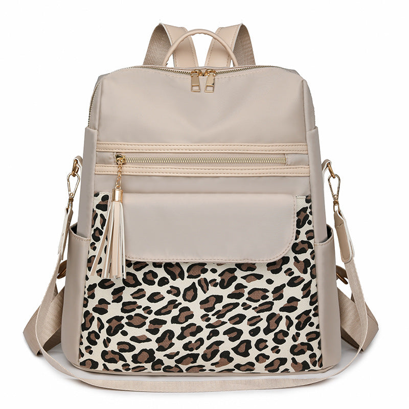 Two Tone Leopard Backpacks